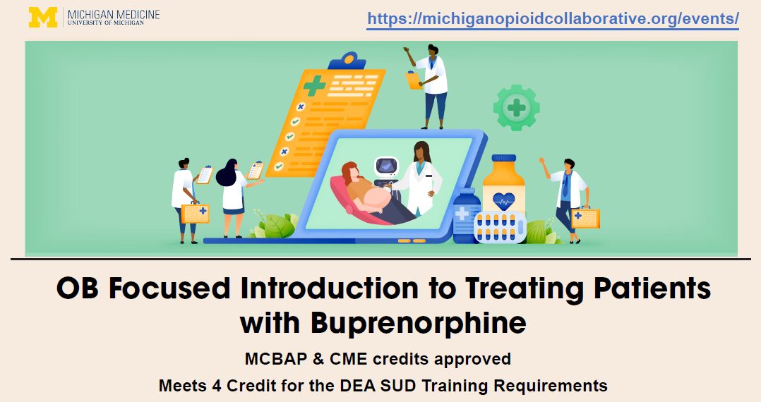 A 2d image with several doctors doing research on a drug called buprenorphine for pregnant patients.